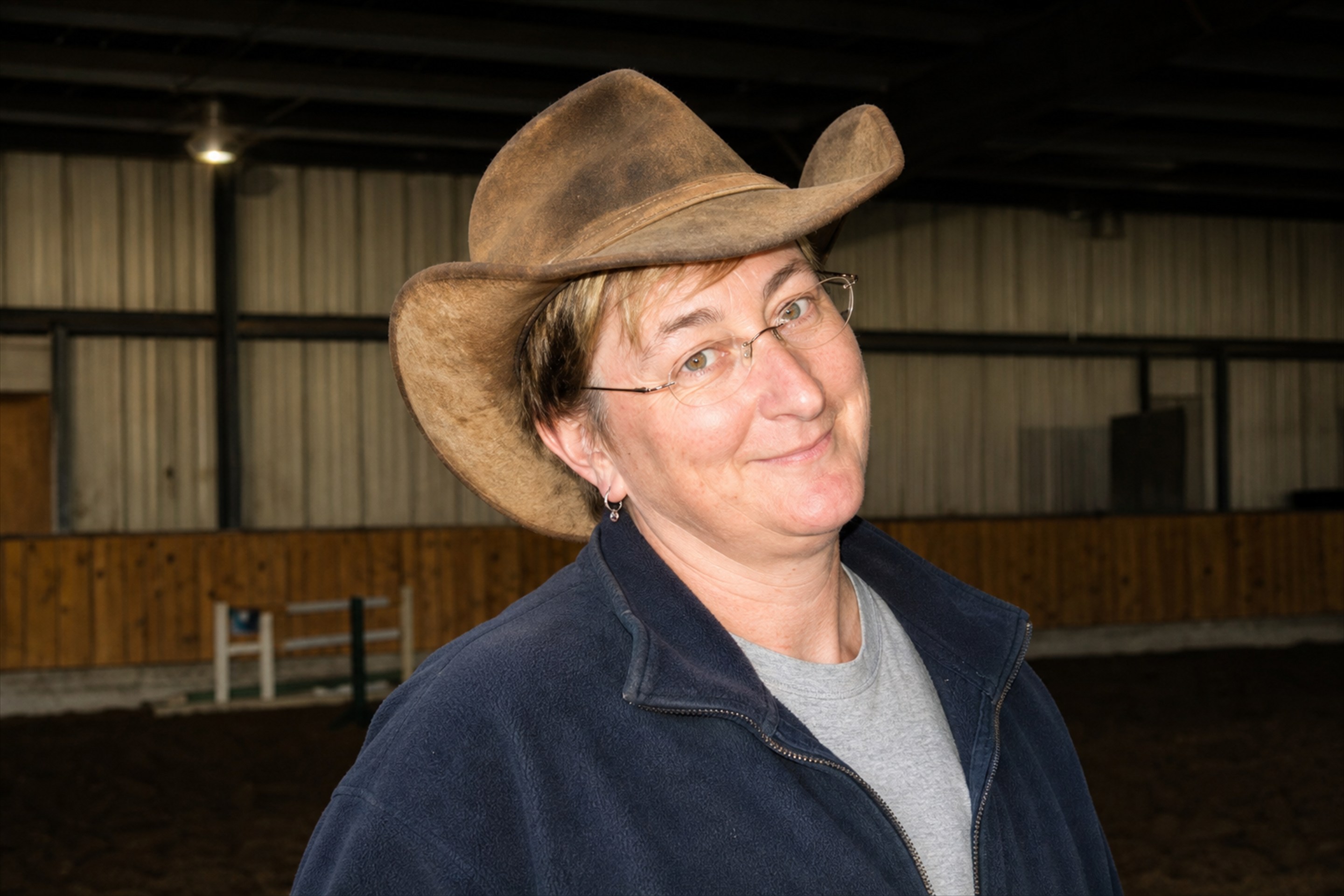 Liw Bringelson in the barn